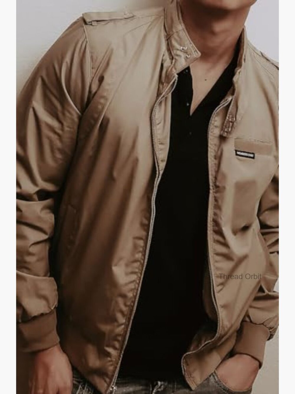 Slim Fit Lightweight Windbreaker Jacket with Logo Chest Pocket - Picture 3 of 7